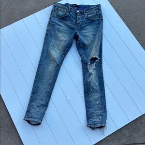 Purple Brand Style P002 Paint Splash Men’s Jeans! Men’s 32